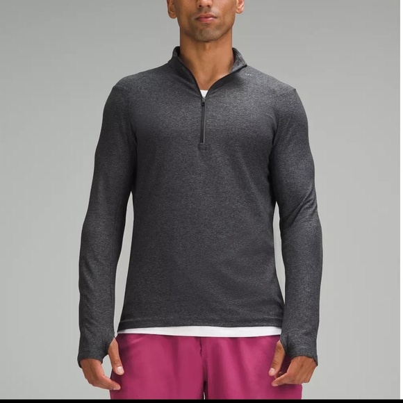 Lululemon Surge Warm 1/2 Zip Dark Grey Heather Athletic, Large (A3) - Picture 1 of 7